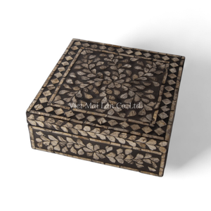 Caja de Joyería Artesanal de Nácar Premium, Caja de Almacenamiento con Incrustaciones de Concha Hecha a Mano para Uso Decorativo en el Hogar - Product Image 1
