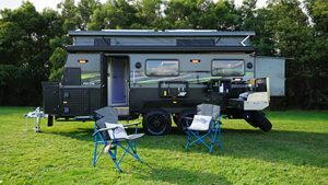 Camping-car de luxe 2026 pour le camping en plein air, caravane, véhicule de loisirs, remorque de voyage avec climatisation, pour usage domestique et salle de bain avec toilettes - Product Image 5