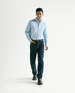 Camisa de vestir de negocios informal sólida ajustada de manga larga para hombre transpirable otoño personalizado por Routine Vietnam - Product Image 3