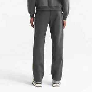 Pantalones de chándal de pierna ancha de cintura media informales de alta calidad en blanco personalizados para hombre, pantalones largos de algodón holgados de Color sólido - Product Image 6