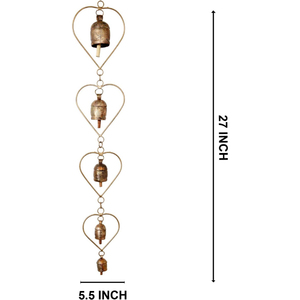 Unique Design Wall Hanging Metal Bells Premium Quality Copper Material Home <b>Decor</b> Chimes Barfi Shape Traditional Style On-<b>Sale</b> - Product Image 3