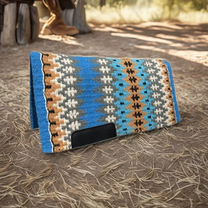 Manta de sillín de caballo occidental de lana hecha a mano, almohadilla de rodeo y sendero elegante y duradera con forro de polialgodón para jinetes ecuestres - Product Image 1