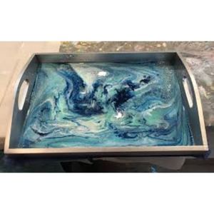 Nueva bandeja de servicio de resina de diseño hecho a mano de una sola pieza con calidad y material extra premium a un precio asequible - Product Image 2