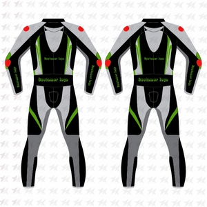 Nouveau design personnalisé combinaison de course de moto en cuir imprimé coupe-vent respirant vente en gros - Product Image 5