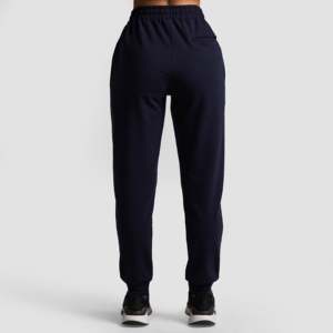 Customizable Logo Varsity Style <b>Joggers</b> 100% Cotton Baggy Sports Wear High Waist Side Stripe Pattern XL 6XL <b>Navy</b> Color - Product Image 3