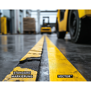 Vector Nastro di Marcatura per Pavimenti, autoadesivo, 50m x 100mm, Nero-bianco- LGV100-SW - Product Image 3