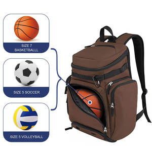 Sac à dos de sport personnalisé de haute qualité, antivol, pour le basketball ou le football, avec fermeture à glissière, faible MOQ offert - Product Image 2