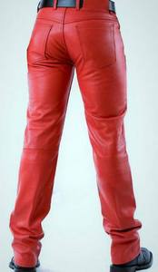 Pantalones de Motociclista Rojos para Hombre, Cintura Alta, Corte Recto, con Cinturón, Estilo Otoñal, Precio al por Mayor - Product Image 3