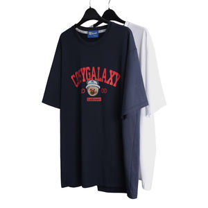 เสื้อยืดโชว์ไหล่โอเวอร์ไซส์สำหรับผู้ชายใส่ได้ทั้งชายและหญิงผ้าคอตตอน100% พิมพ์ลายฮิปฮอปปักลายขายส่งสต็อกสำหรับผู้ชายทรงสลิมฟิต - Product Image 6