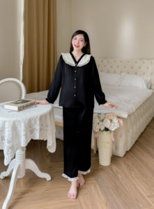 Ensemble de maternité minimaliste en soie perlée, doux et confortable, vêtements respirants avec fermeture éclair B763 pour bébé - Product Image 2