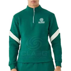 Conjuntos de chándales con cremallera de cuarto de precio bajo Diseño DE SERVICIOS OEM Chándales casuales de hombre hechos a medida - Product Image 5