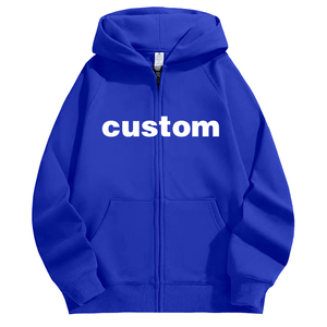Venta al por mayor Oem Custom Plain Oversized Zip Up Hoodie,Custom High Quality Full Zip Up Hoodies Cotton - Product Image 3