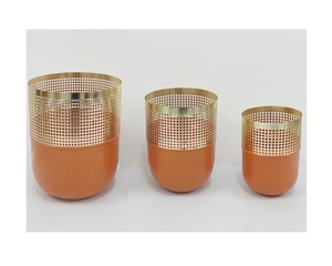 New and Trending design lightweight metal flower pot and <b>planter</b> with elegant tapering design for <b>small</b> succulents - Product Image 6