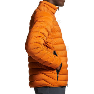 Best Selling Canvas Stand Collar Front Logo Nylon/Polyester Puffer Winter <b>Jacket</b> for Adult Custom Made <b>Men</b> - Product Image 3