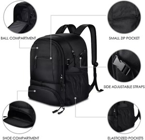 Bolsa de gimnasio para equipo deportivo juvenil personalizada Unisex, mochila grande para gimnasio de entrenamiento, cremallera, compartimento antirrobo para zapatos de baloncesto - Product Image 6