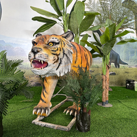 Tigre Électrique Animatronique Réaliste pour Parc d'Aventures, Modèle Animal d'Intérieur avec Capteur Infrarouge, Personnalisé pour Centres Commerciaux et Espaces Publics