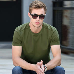 เสื้อยืดแขนยาวผู้ชายขายส่ง ผ้าซาตินคอตตอน 100% รับทำโลโก้ เป็นมิตรกับสิ่งแวดล้อม เสื้อยืดแบบยูนิเซ็กซ์ - Product Image 1