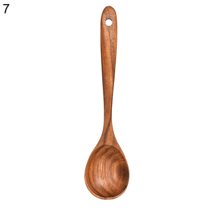 Cuillère et spatule en bois faites à la main de style vintage Ensemble d'ustensiles de cuisine en bois artisanal Outils de cuisine en bois vintage durables - Product Image 5