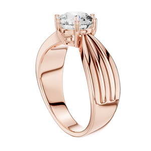 Bague de fiançailles en diamant de laboratoire rond de 1,25 carat, clarté VVS-VS EF, options or 18 carats et argent, diamant de laboratoire et moissanite éthiques - Product Image 5