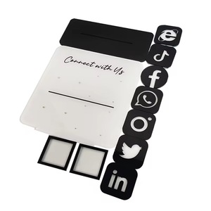 Chic <b>Acrylic</b> Social Media Sign <b>Stand</b> for Promoting Your Online Presence - Perfect for Events, Businesses, and Marketing Displays - Product Image 5