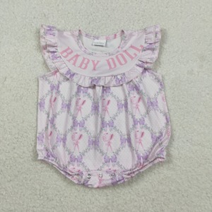 RTS Baby Girls <b>Kids</b> Short Sleeves Flower Pink Bows <b>Bubble</b> Summer Romper - Product Image 5