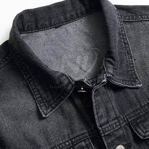 Low Price High Quality Custom Logo Printed Men Jeans Jacket Plus Size Customized Jeans Jacket For Men - Product Image 3
