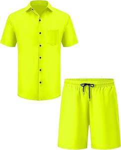 Ensembles de survêtements pour hommes Shorts Polo à boutons quart de tour Shorts de dessous Tenues de sport Ensembles décontractés pour la marche Confortables - Product Image 1