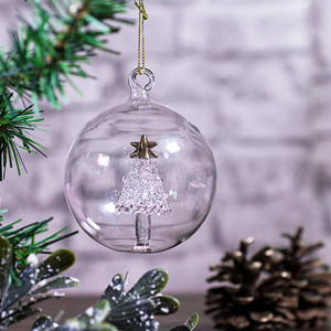 Cúpula redonda acrílica moderna Decoraciones navideñas Exhibiciones festivas y elegantes con escenas en miniatura Luces LED para vacaciones - Product Image 4