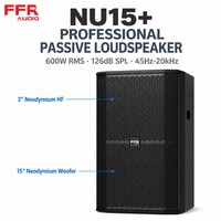Haut-parleur professionnel passif large bande 2 voies à port frontal 600W RMS 8 Ohm avec caisson en contreplaqué de bouleau
