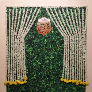 Mogra Valance de porte murale Ganpati Temple New Home Navratri Marigold Flower Guirlande Décoration Toran Bandarwal - Product Image 1