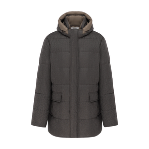 Veste polaire d'hiver longue unisexe avec col montant, fermeture à glissière, manteau à capuche en laine respirant, coupe-vent et uni de grande taille - Product Image 1