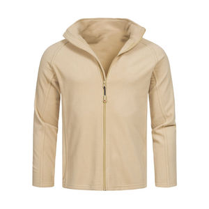 Chaqueta cálida de lana polar con capucha de invierno para hombre con cierre de cremallera, logotipo frontal ligero, transpirable e impermeable - Product Image 5