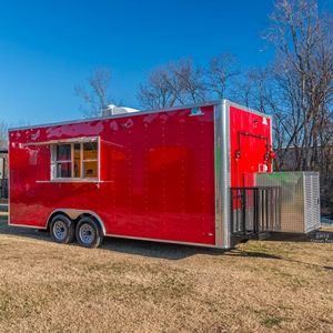 Remolque de carrito de comida rápida de alta calidad con sistema de agua, camión móvil de comida de pollo frito a la venta en stock - Product Image 1