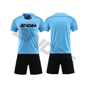 Fußball Futsal Uniform Ribbing Kitting Digitaldruck Thermo transfer Kurze Schiedsrichter Entwerfen Sie Ihre eigene sublimierte benutzer definierte Uniform