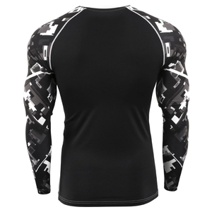 Chemise d'entraînement athlétique de compression à manches longues pour hommes Rash Guard de haute qualité MMA, Jiu jitsu go BJJ Top prix d'usine en gros - Product Image 3