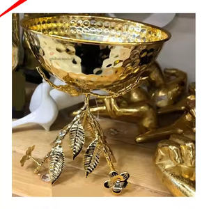 Handcrafted <b>Stainless</b> <b>Steel</b> <b>Bowl</b> With Elevated Decorative Stand - Product Image 2