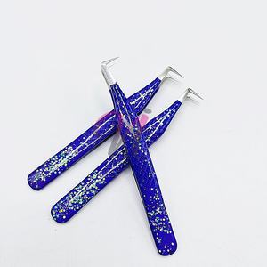 Pince à cils ultra-fine avec logo personnalisé à 90 degrés en acier inoxydable de qualité supérieure non corrosive Nomex durable - Product Image 5