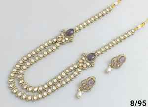 Two Layered Designer Party Wear Stones Jewelry Traditional Wear Beautiful Design Antique Heavy <b>Jewellery</b> <b>Set</b> Earring <b>For</b> <b>Women</b> - Product Image 2