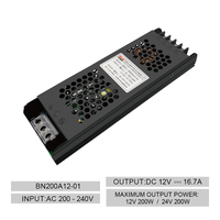 Bina 220V 240V AC 12V 24V DC LED Driver Transformateur d'alimentation pour LED Strip Cabinet Neon Light