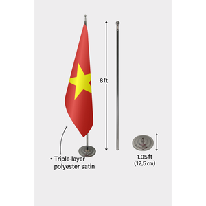 Drapeau d'intérieur officiel du Vietnam, technique d'impression numérique, matériau en aluminium, élégant et durable - Product Image 6