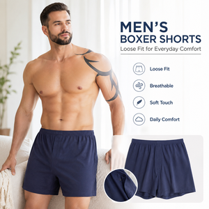 Boxers pour hommes de haute qualité, personnalisables avec logo jacquard, taille élastique, grandes tailles, sous-vêtements et boxers en modal pour hommes - Product Image 1