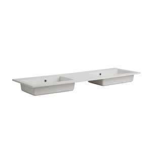อ่างล้างหน้าแบบคู่ ขนาด 150 ซม. แบบด้าน ไม่มีรูติดตั้งก๊อกน้ำ - Product Image 1