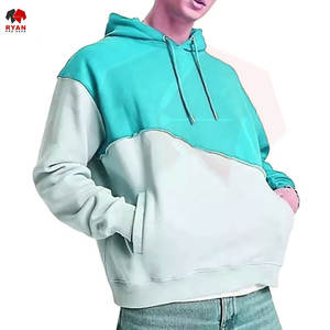 Sweat à capuche pour homme élégant, design multi-panneaux, personnalisation de la marque, OEM ODM, sweat à capuche décontracté, vente en gros d'usine - Product Image 5