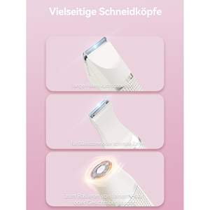 Depiladora Eléctrica Multifuncional Recargable por USB-C para Mujer, con Doble Cuchilla, para Depilación en Húmedo/Seco de Brazos, Piernas y Línea del Bikini, con Bolsa de Almacenamiento - Product Image 6