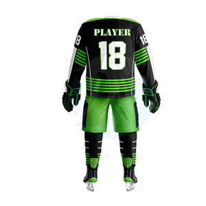 Uniforme de Hockey sobre Hielo al por Mayor, Ecológico, 100% Poliéster, de Secado Rápido y Transpirable, Personalizado para Equipos con Opciones de Diseño Personalizadas - Product Image 3