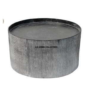 Mesa de centro de metal moderna simple Diseño de forma de tambor Alta demanda Elegante para muebles de sala de estar a excelente precio - Product Image 1