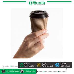 Vasos de papel Kraft ondulados personalizables de 20oz, servicio resistente al calor de triple pared de alta calidad para café caliente - Product Image 6