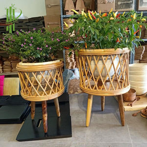Modern Natural Rattan Cane Indoor Plant Stand for Flower Pots New Model 2026 Made by VgreenArt from Vietnam - Product Image 4