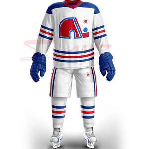 Jersey de hockey sobre hielo ajustado de alta calidad hecho a medida uniforme deportivo con logotipo y nombre del equipo OEM estilo de conjunto bordado - Product Image 1