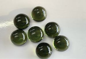 Cabujón redondo de 10mm de moldavita natural Calidad AAA-Calidad AAA de moldavita suelta - Product Image 3
